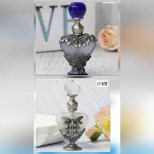 Dubai Style Decrotative Perfume Bottles 2 Glass Vanity Decor